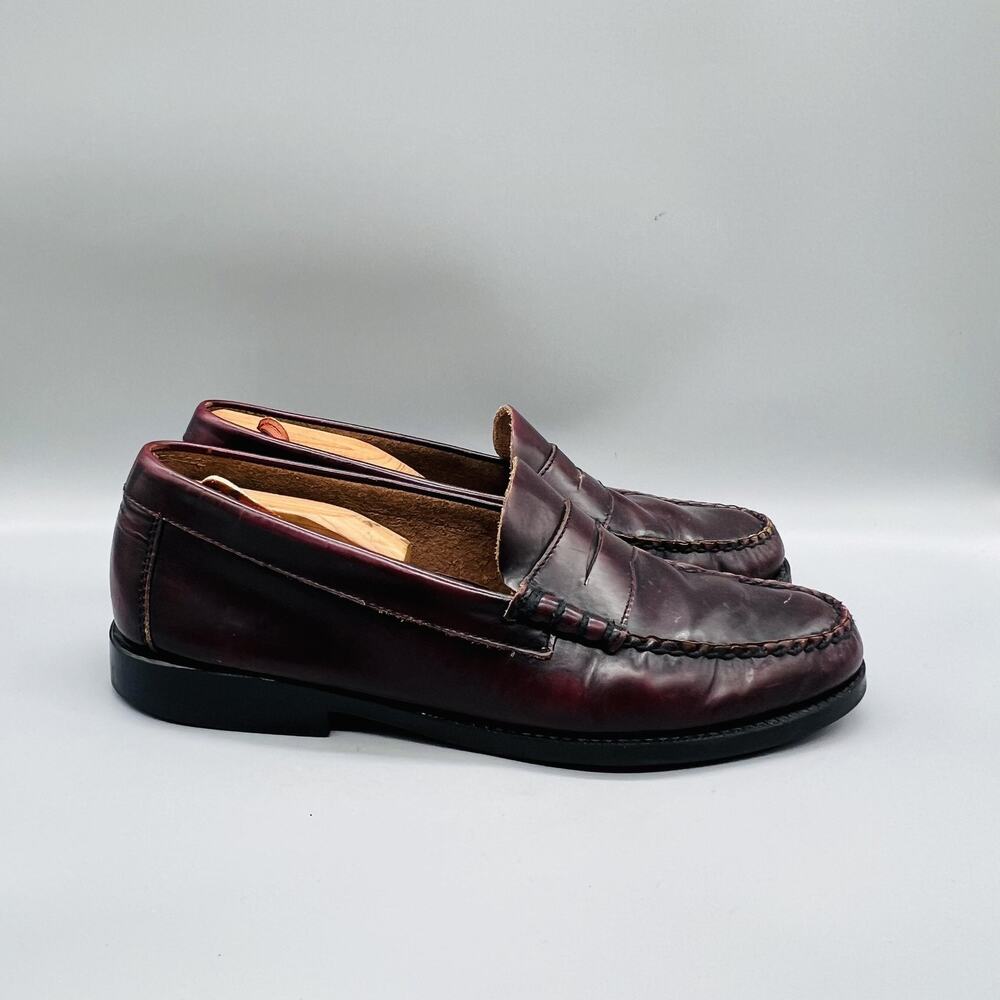 Bass Shoes Mens 11 Brown Leather Penny Loafers Slip On Casual Classic Comfort